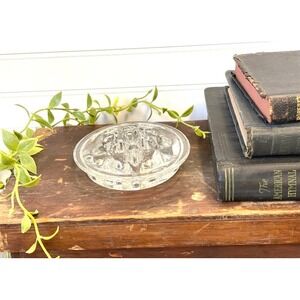 Glass flower frog-11 hole vintage flower frog- home decor